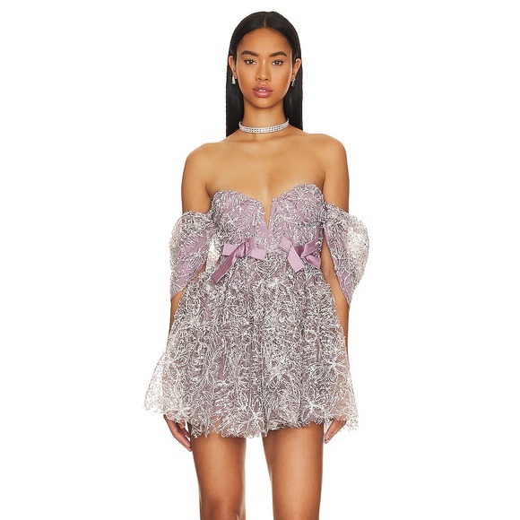 For Love and Lemons Brynne Dress - Purple Sparkly Dress Speak Now Eras Tour - Picture 1 of 4